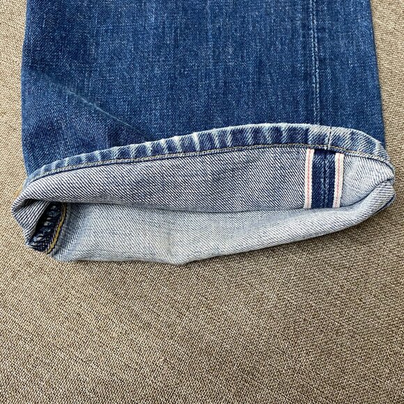 Vintage Levi's 702 XX Selvedge Denim Jeans Men's W32 Big E Buckleback Japan - Picture 9 of 16